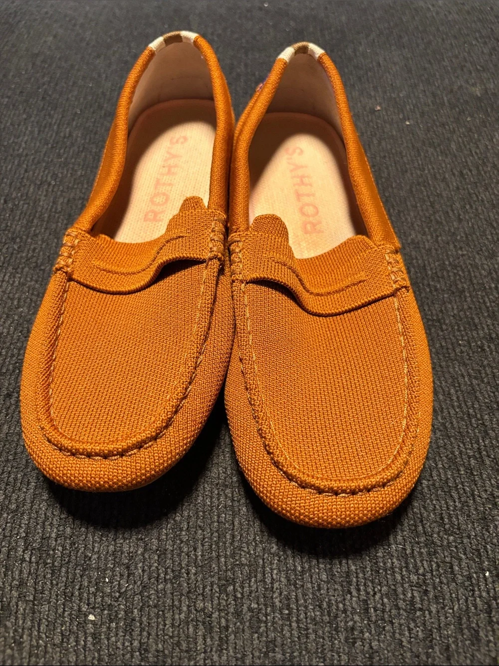 Rothy's Orange Canvas Slip-On Loafers